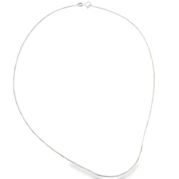 Sterling Silver .95mm Box Pendant Chain Image 2 Arezzo Jewelers Elmwood, IL