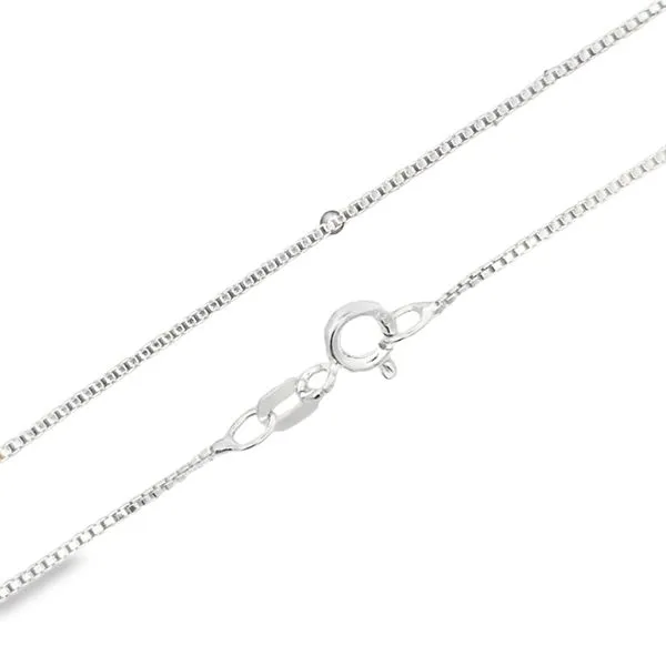 Sterling Silver .95mm Box Pendant Chain Arezzo Jewelers Elmwood Park, IL