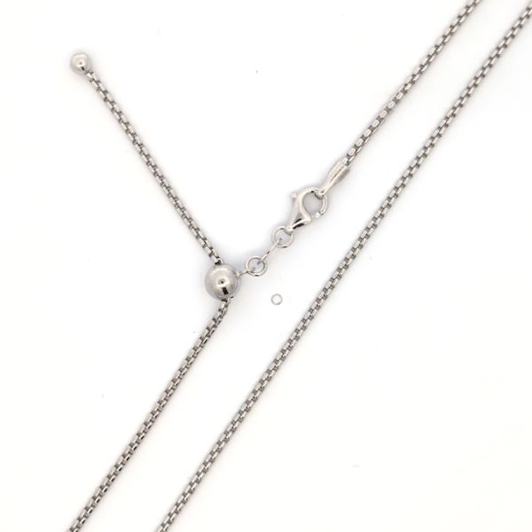 1.5mm Silver Box Link Pendant Chain Arezzo Jewelers Elmwood Park, IL