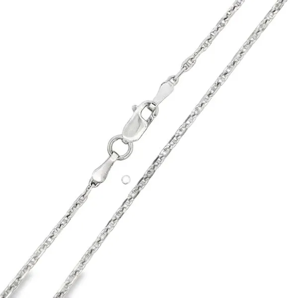 1.2mm Sterling Silver Anchor Link Pendant Chain Arezzo Jewelers Elmwood Park, IL