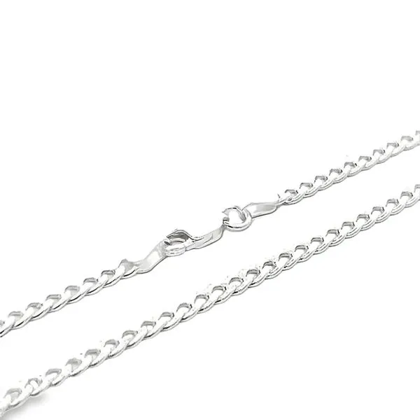 Silver Polished & Diamond Cut Cuban Chain Image 2 Arezzo Jewelers Elmwood Park, IL