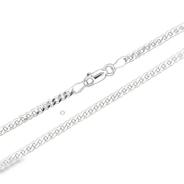 Silver Polished & Diamond Cut Cuban Chain Arezzo Jewelers Elmwood Park, IL