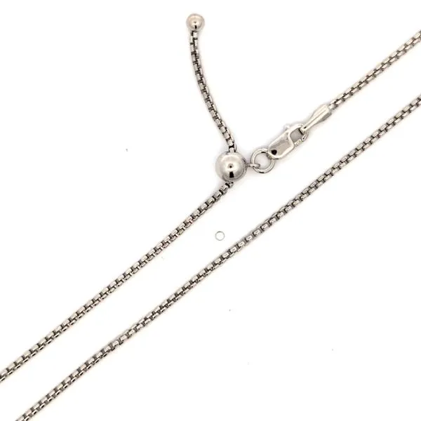 1.5mm Silver Rounded Box Link Pendant Chain Arezzo Jewelers Elmwood Park, IL