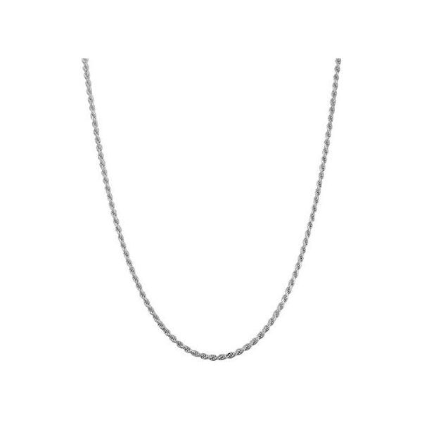 Sterling Silver Diamond Cut Rope Pendant Chain Arezzo Jewelers Elmwood Park, IL