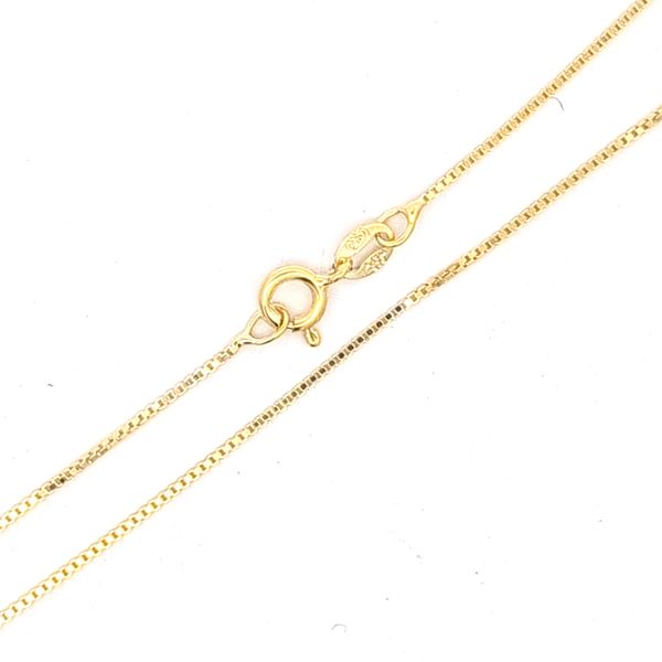 Sterling Silver Yellow Gold Plated Box Link Pendant Chain Arezzo Jewelers Elmwood Park, IL