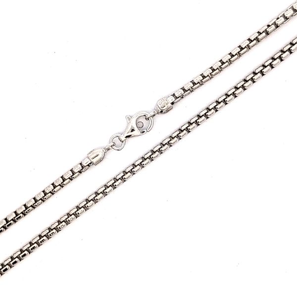 Italian Handmade Sterling Silver 2.6mm Rounded Box Link Chain - 24