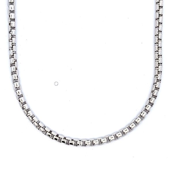 Italian Handmade Sterling Silver 3mm Rounded Box Link Chain - 24