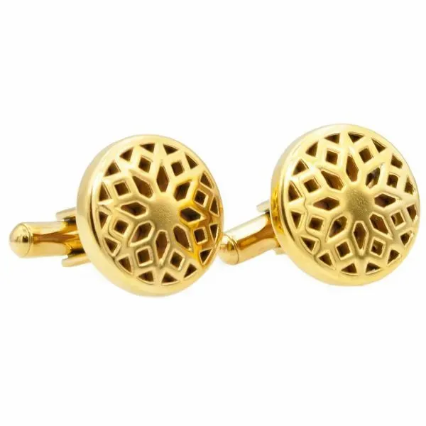 Gold Plated Stainless Steel Cuff Links Arezzo Jewelers Elmwood Park, IL