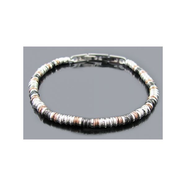 Chocolate And Black Plated Stainless Steel Chain Bracelet Image 2 Arezzo Jewelers Elmwood Park, IL
