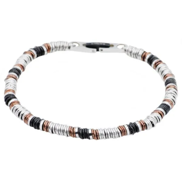 Chocolate And Black Plated Stainless Steel Chain Bracelet Arezzo Jewelers Elmwood Park, IL