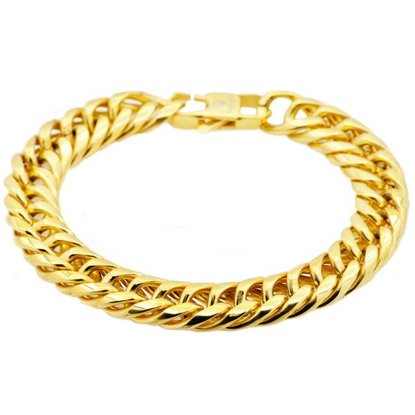 Double Cuban Link Stainless Steel Bracelet Arezzo Jewelers Elmwood Park, IL