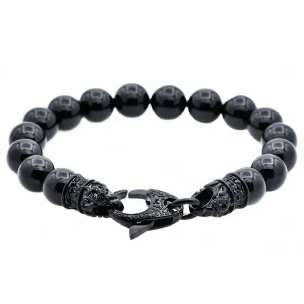 Black Onyx Stainless Steel Bracelet Arezzo Jewelers Elmwood Park, IL