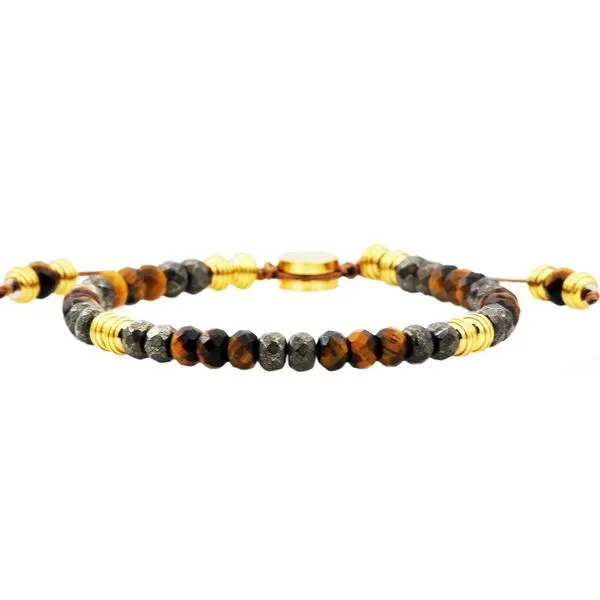 Pyrite And Tiger Eye Beaded Bracelet Arezzo Jewelers Elmwood Park, IL