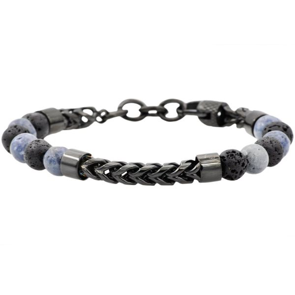 Labradorite And Onyx Beaded Bracelet With Adjustable Clasp Arezzo Jewelers Elmwood Park, IL