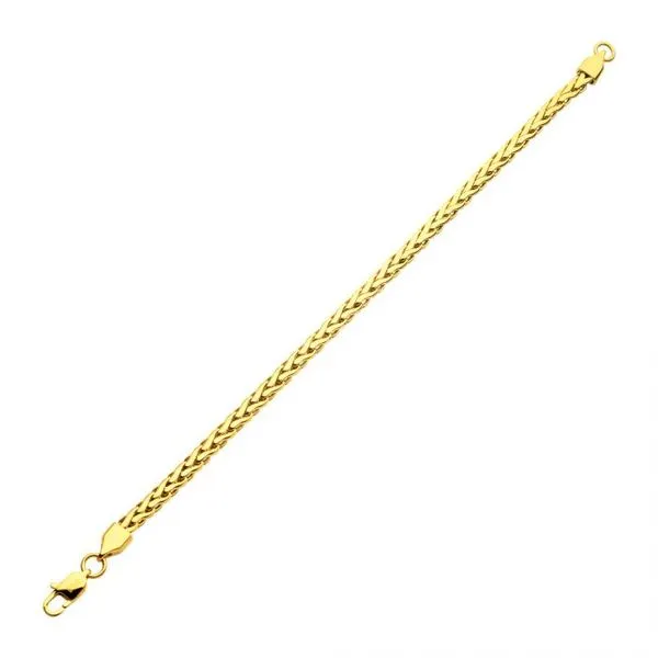 5mm 18K High Polished Finish Gold IP Stainless Steel Spiga Chain Bracelet Image 3 Arezzo Jewelers Elmwood Park, IL
