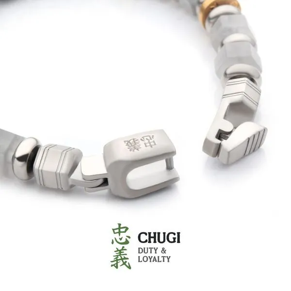 8mm Mokume Gane and White Quartz Beads Bushido Virtue Bracelet - CHUGI: Duty and Loyalty Image 5 Arezzo Jewelers Elmwood Park, IL