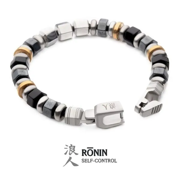 8mm Mokume Gane, Hematite and Onyx Beads Bushido Virtue Bracelet - RONIN: Self-Control Image 5 Arezzo Jewelers Elmwood Park, IL