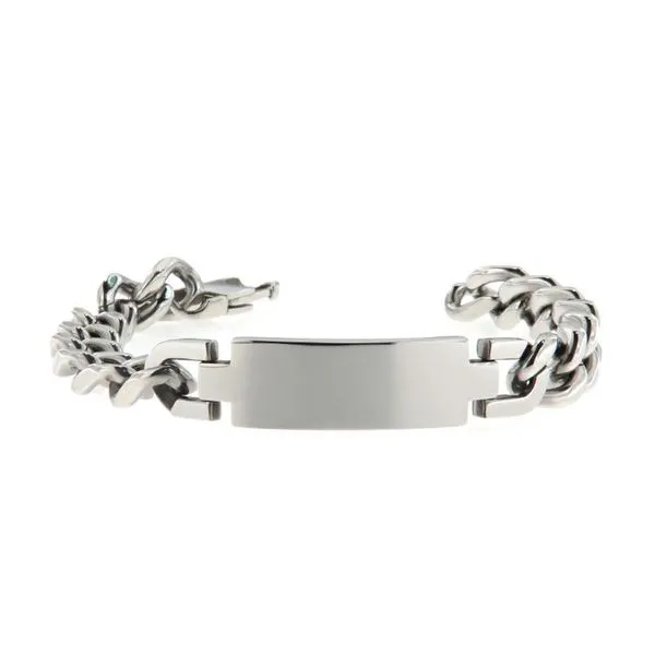 Stainless Steel ID Link Bracelet with Custom Engraving Arezzo Jewelers Elmwood Park, IL