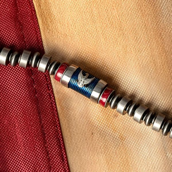 EST. 1776: Matte Steel Bead Bracelet Image 3 Arezzo Jewelers Elmwood Park, IL