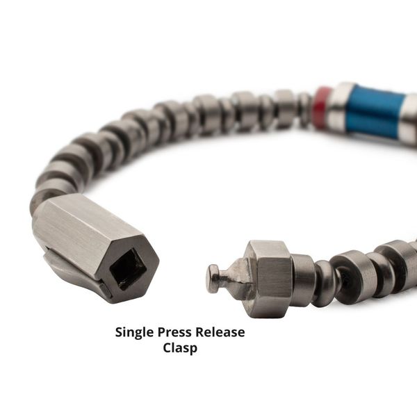 EST. 1776: Matte Steel Bead Bracelet Image 4 Arezzo Jewelers Elmwood Park, IL