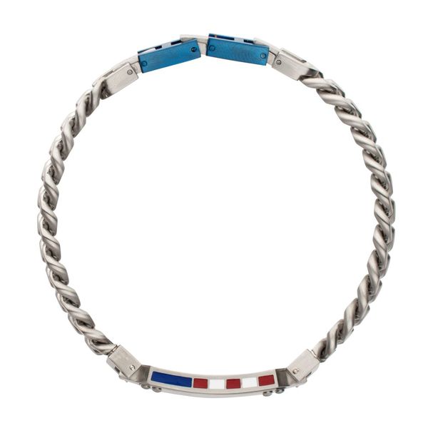 EST. 1776: 8mm Flag Profile Bracelet Image 2 Arezzo Jewelers Elmwood Park, IL