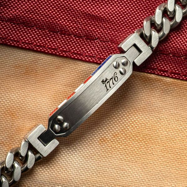 EST. 1776: 8mm Flag Profile Bracelet Image 5 Arezzo Jewelers Elmwood Park, IL