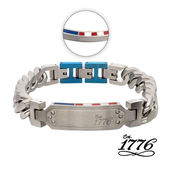 EST. 1776: 12mm Flag Profile Bracelet Arezzo Jewelers Elmwood Park, IL