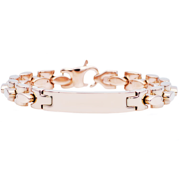 Mens Rose Stainless Steel ID-Engravable Bracelet Arezzo Jewelers Elmwood Park, IL