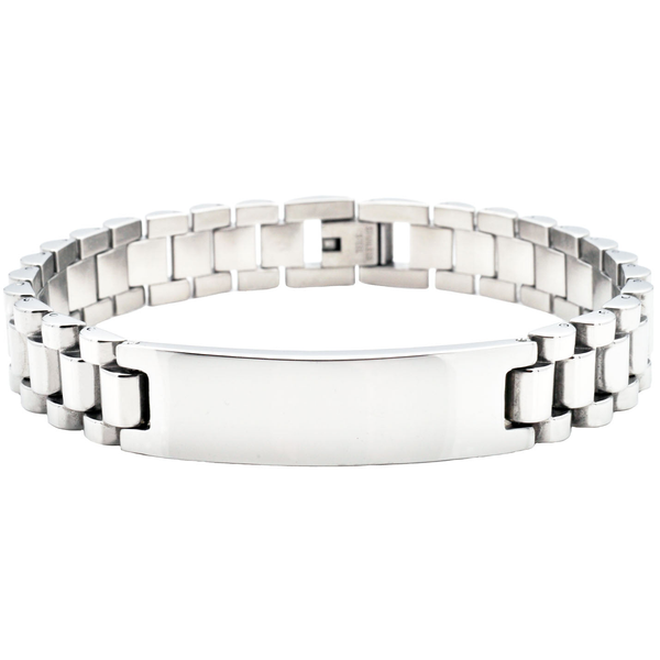 Mens Engravable Stainless Steel ID Bracelet Arezzo Jewelers Elmwood Park, IL