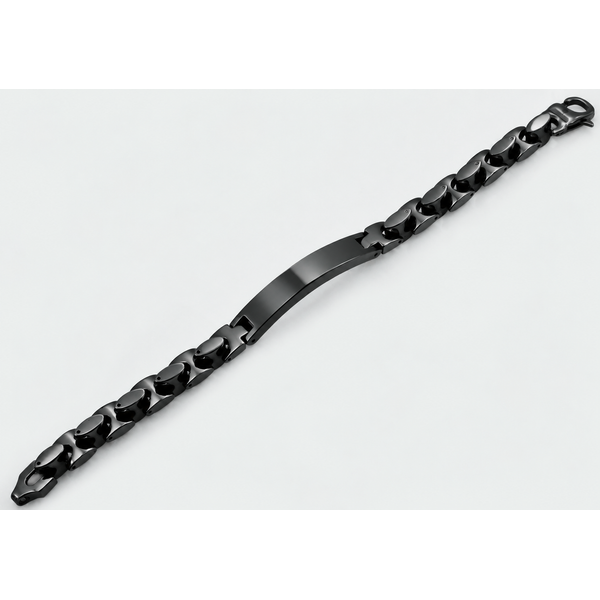 Mens Stainless Steel ID- Engraveable Bracelet Image 2 Arezzo Jewelers Elmwood Park, IL