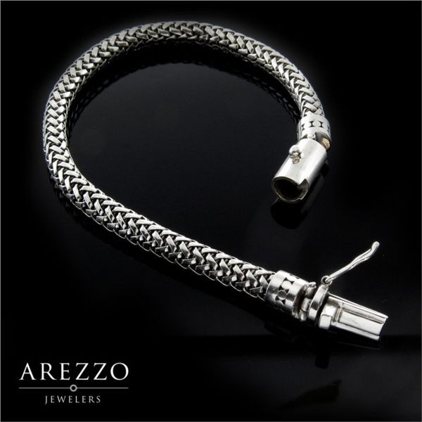 Men's Silver Bali Style Bracelet Image 2 Arezzo Jewelers Elmwood Park, IL