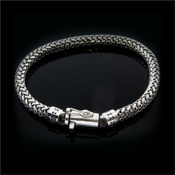 Men's Silver Bali Style Bracelet Arezzo Jewelers Elmwood Park, IL