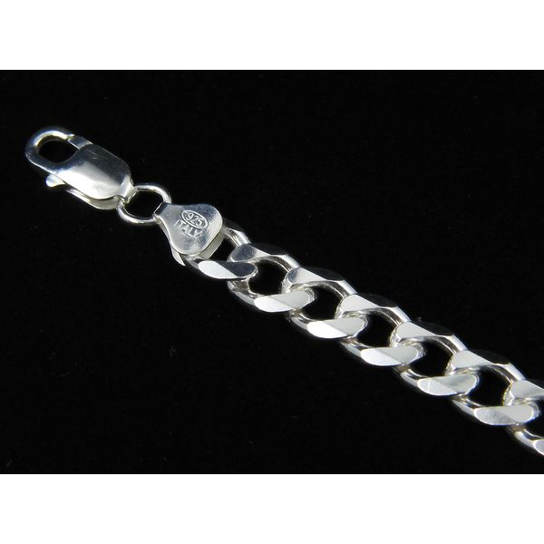 Italian Sterling Silver Curb Bracelet, 8.5