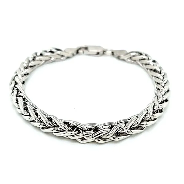 Sterling Silver Franco Link Men's Bracelet, 8