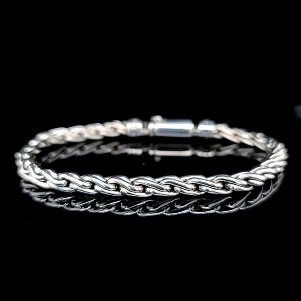 Men's Sterling Silver 5mm Bali Bracelet Arezzo Jewelers Elmwood Park, IL