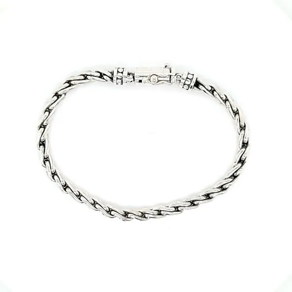 Men's Silver Hand-Made Braided Bracelet Image 3 Arezzo Jewelers Elmwood Park, IL