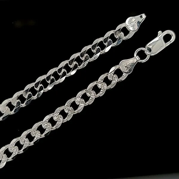 Men's Silver 9.4mm Cuban Link Bracelet Image 4 Arezzo Jewelers Elmwood, IL
