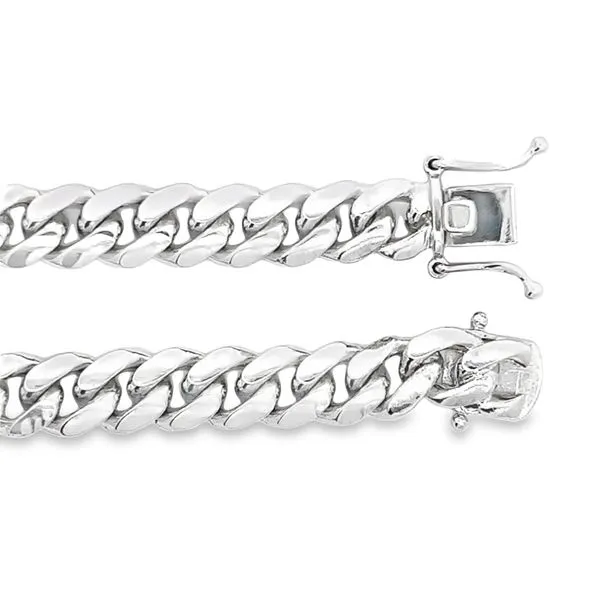 Sterling Silver 8.5mm Miami Cuban Link Bracelet Image 2 Arezzo Jewelers Elmwood Park, IL