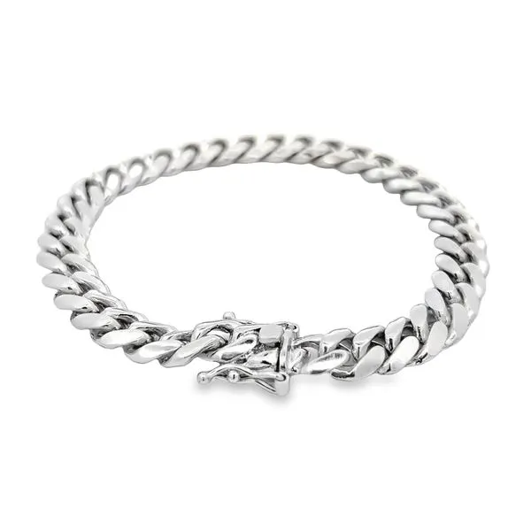 Sterling Silver 8.5mm Miami Cuban Link Bracelet Image 3 Arezzo Jewelers Elmwood Park, IL