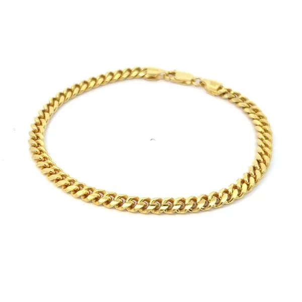 5mm 18k Gold Plated Silver Miami Cuban Link Bracelet Image 2 Arezzo Jewelers Elmwood, IL