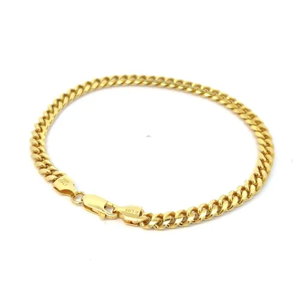 5mm 18k Gold Plated Silver Miami Cuban Link Bracelet Image 4 Arezzo Jewelers Elmwood, IL