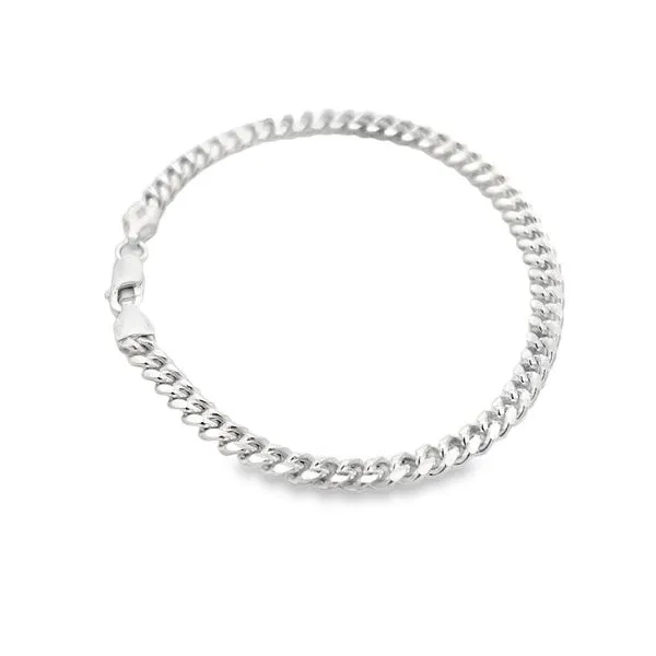 5mm Sterling Silver Miami Cuban Link Bracelet Image 3 Arezzo Jewelers Elmwood Park, IL