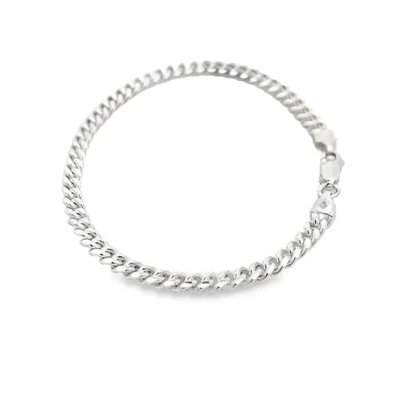 5mm Sterling Silver Miami Cuban Link Bracelet Image 5 Arezzo Jewelers Elmwood, IL