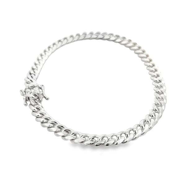 6mm Sterling Silver Miami Cuban Link Bracelet Image 4 Arezzo Jewelers Elmwood Park, IL