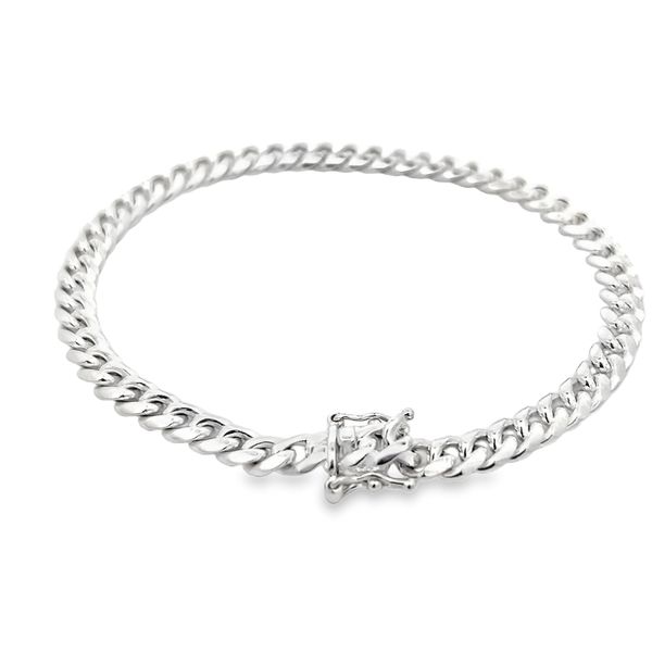 6mm Sterling Silver Miami Cuban Link Bracelet Image 5 Arezzo Jewelers Elmwood Park, IL