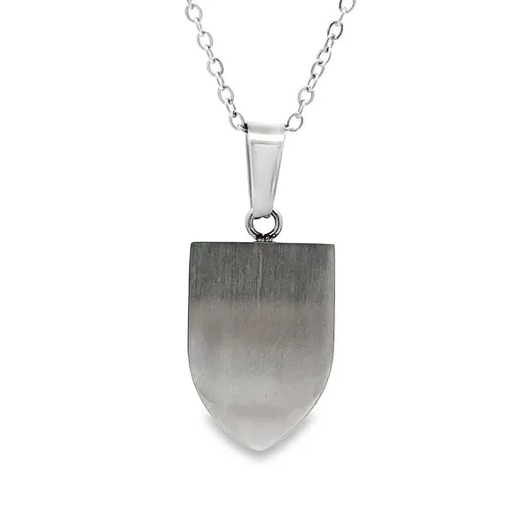 Team Italy Stainless Steel Shield Pendant with Enamel Flag Image 4 Arezzo Jewelers Elmwood Park, IL