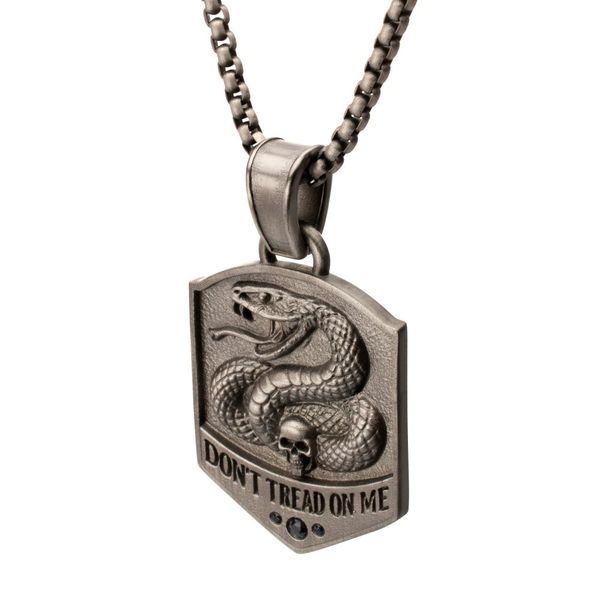 EST. 1776: Don'T Thread On Me - Black Spinel Pendant Image 2 Arezzo Jewelers Elmwood Park, IL
