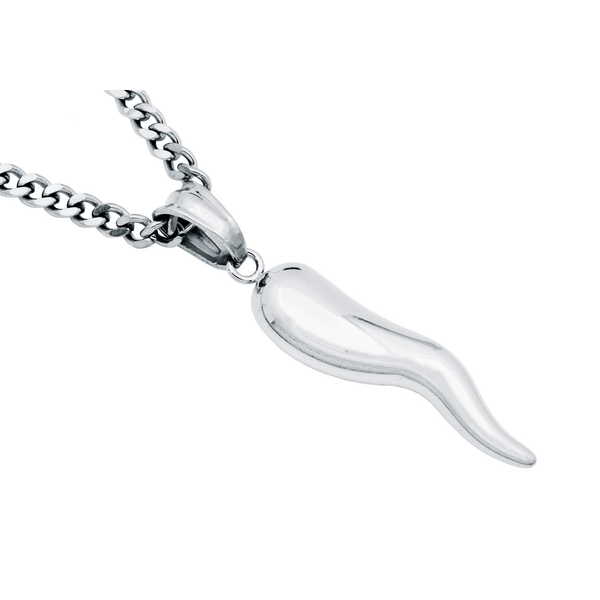 Mens Small Stainless Steel Italian Horn Pendant Arezzo Jewelers Elmwood Park, IL