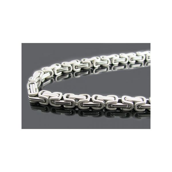 Men’s stainless steel byzantine chain Arezzo Jewelers Elmwood Park, IL