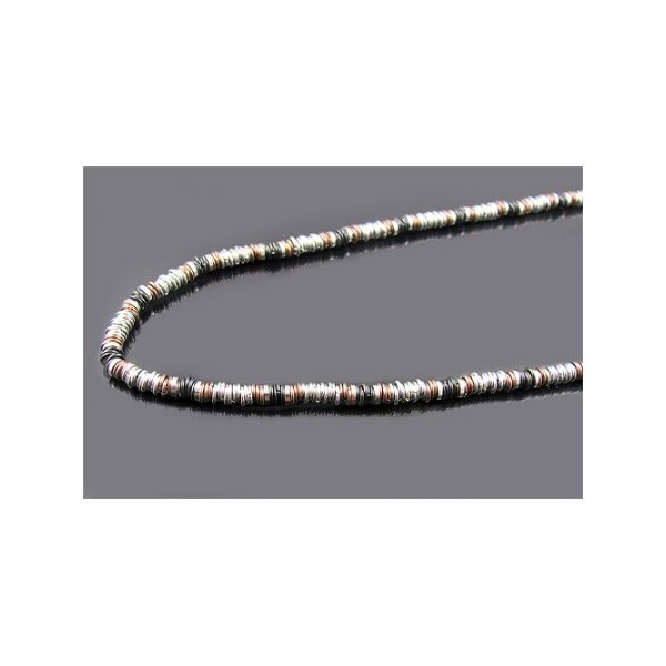 Mens tri colored stainless steel necklace Arezzo Jewelers Elmwood Park, IL
